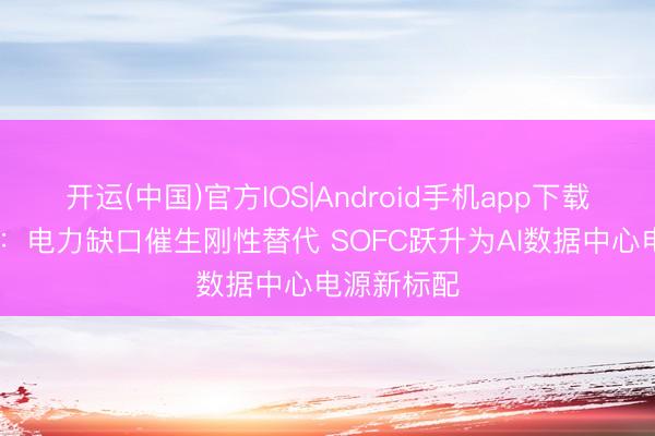 开运(中国)官方IOS|Android手机app下载 国金证券：电力缺口催生刚性替代 SOFC跃升为AI数据中心电源新标配