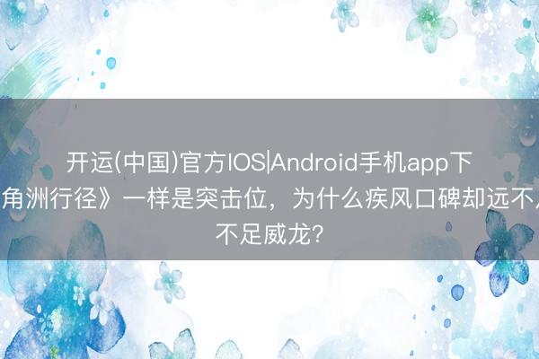 开运(中国)官方IOS|Android手机app下载 《三角洲行径》一样是突击位，为什么疾风口碑却远不足威龙？