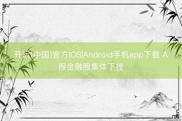 开运(中国)官方IOS|Android手机app下载 A股金融股集体下挫